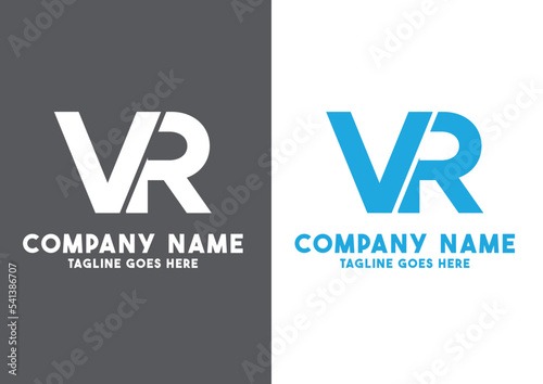 Letter VR logo design vector template, VR logo