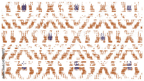 Paint brush strokes seamless pattern. Freehand design background. Brackets motif modern minimal ornament. Trendy handdrawn doodle geometric print. Artistic hand drawn abstract vector wallpape