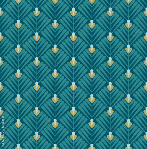 Art deco geometric pattern background Free Vector