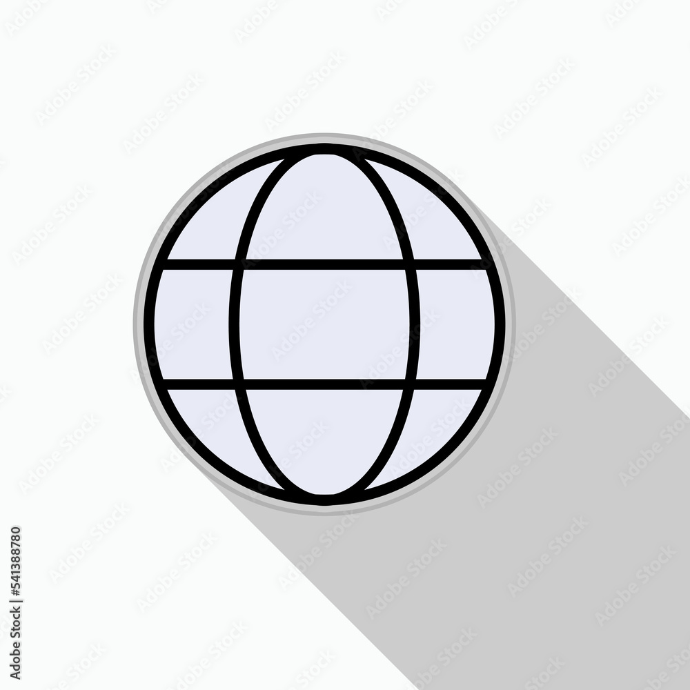 World Icon. Internet, Earth Symbol - Vector. World Icon. Internet, Earth Symbol - Vector.