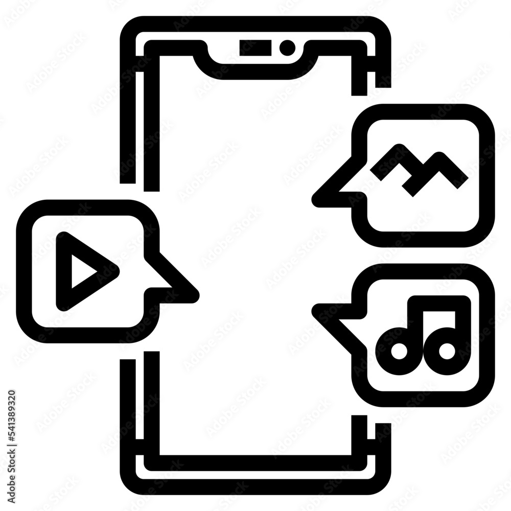 multimedia line icon