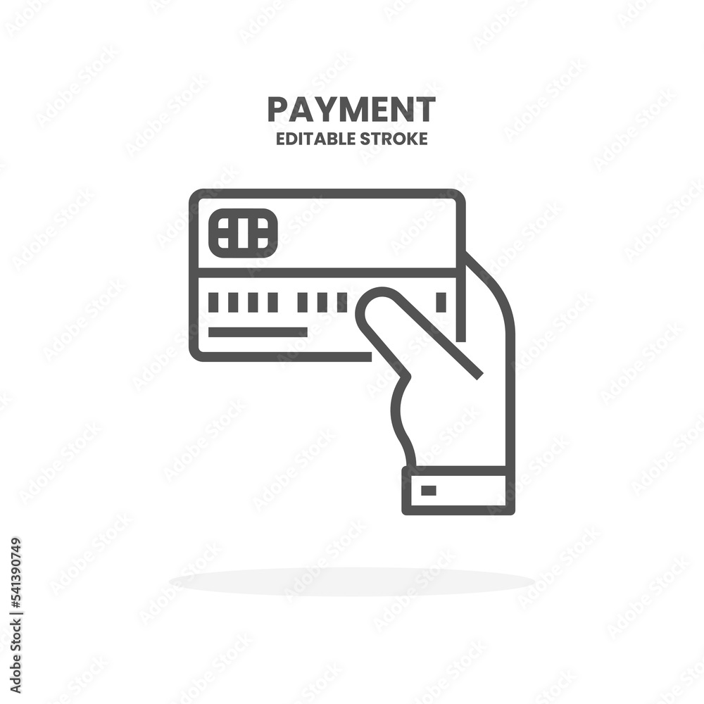 Credit Card Pay line icon. Vector illustration on white background. Editable Stroke and pixel perfect. You can use for web, app and more. Credit Card Pay line icon. Vector illustration on white background. Editable Stroke and pixel perfect. You can use for web, app and more.