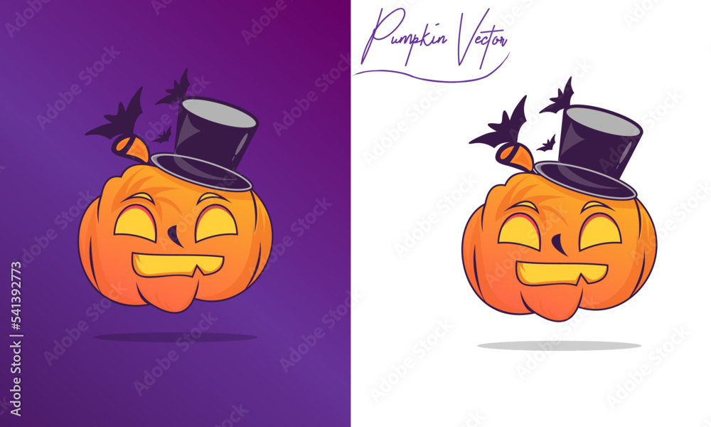 Fototapeta premium halloween pumpkin with bats