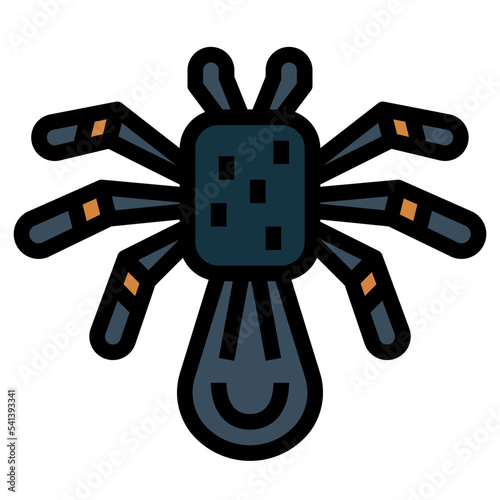 tarantula filled outline icon style