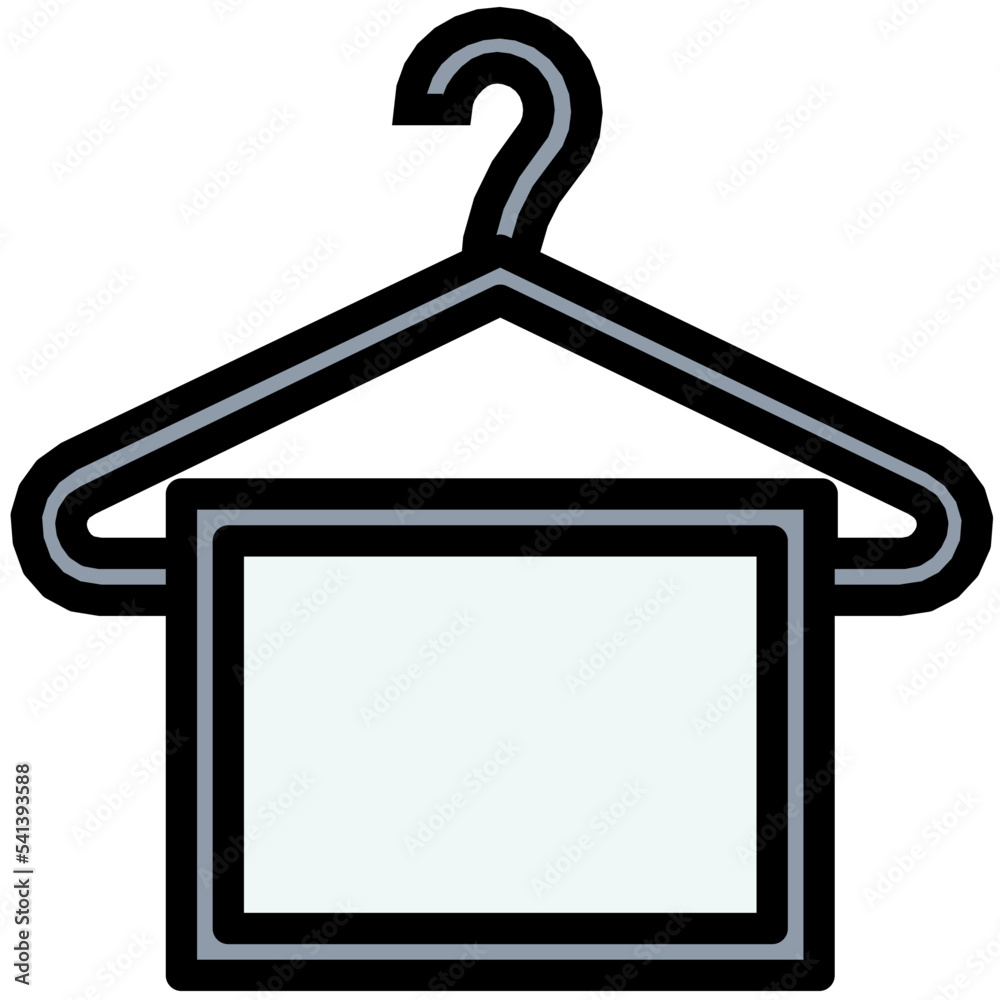 Towel Hanger Colored Line Icon Towel Hanger Colored Line Icon