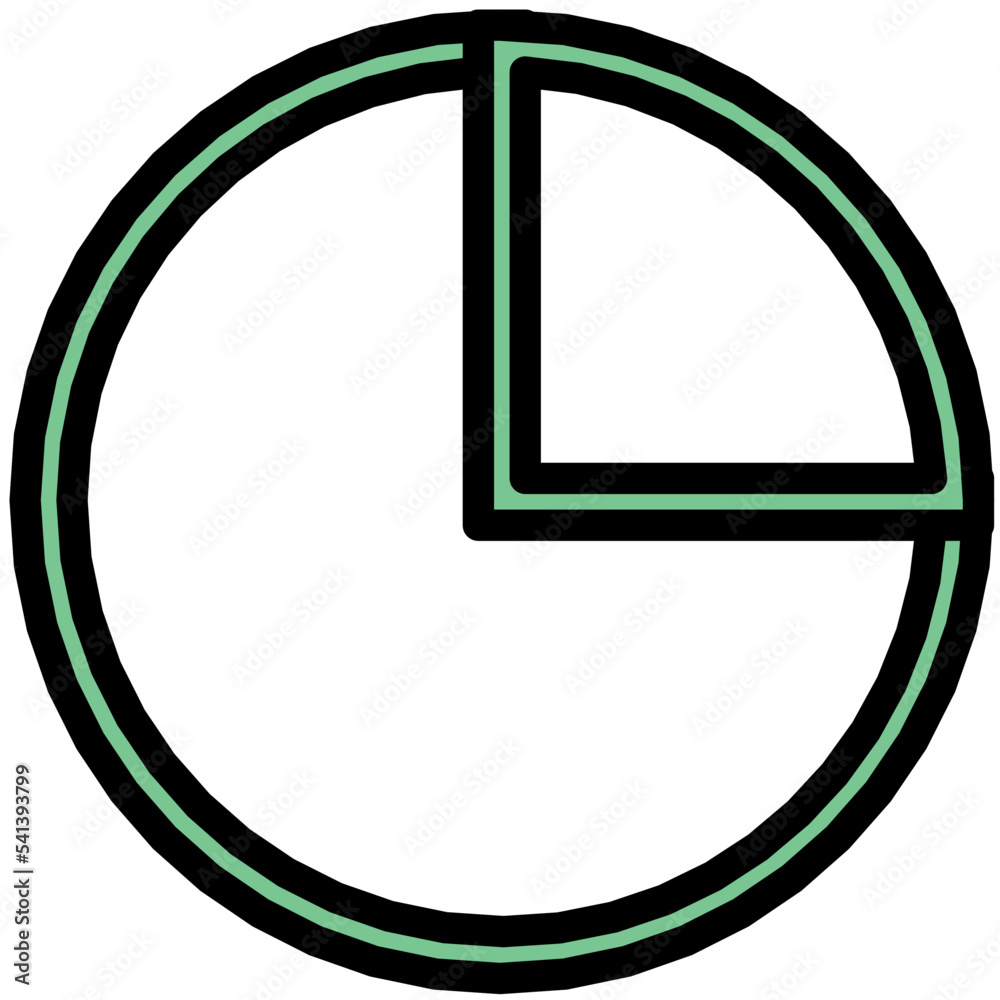 Pie chart Colored Line Icon Pie chart Colored Line Icon
