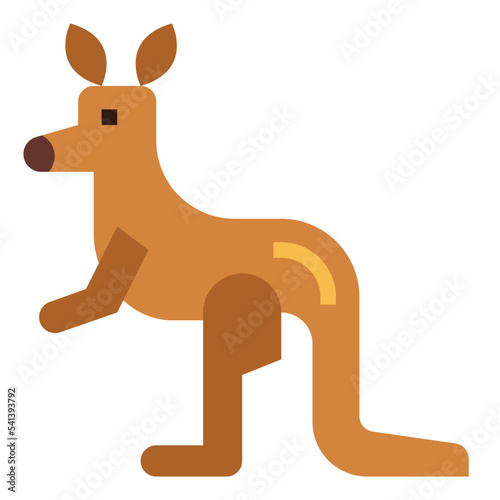 kangaroo flat icon style