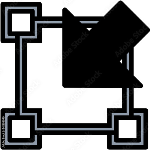 Enlarge Colored Line Icon
