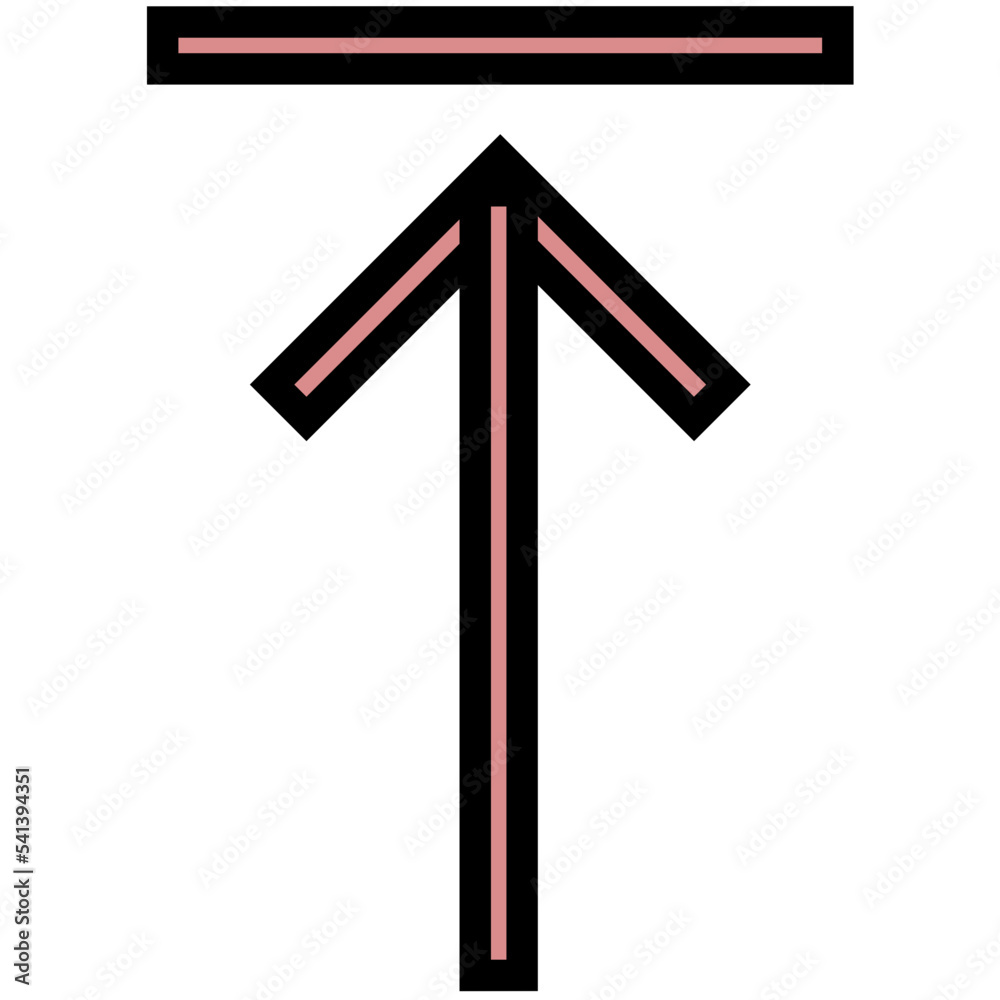 Up Arrow Colored Line Icon Up Arrow Colored Line Icon