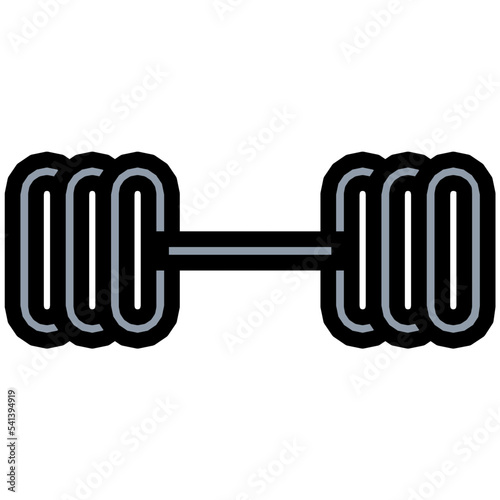 Dumbbells Colored Line Icon