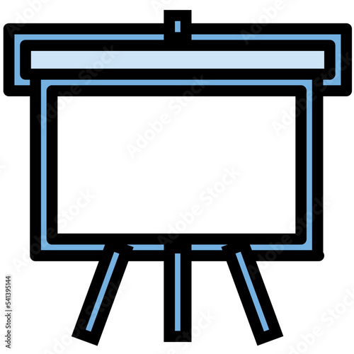 Easel Board Colored Line Icon