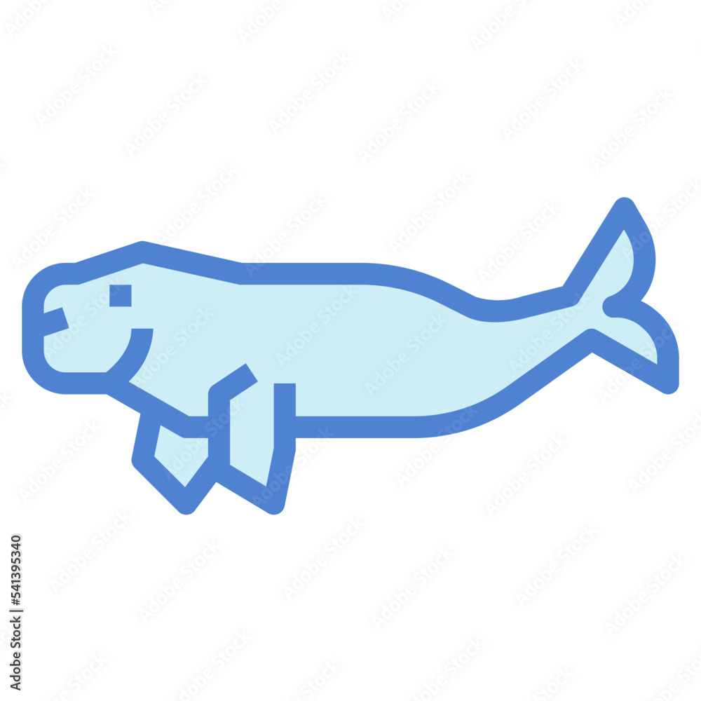 dugong two tone icon style