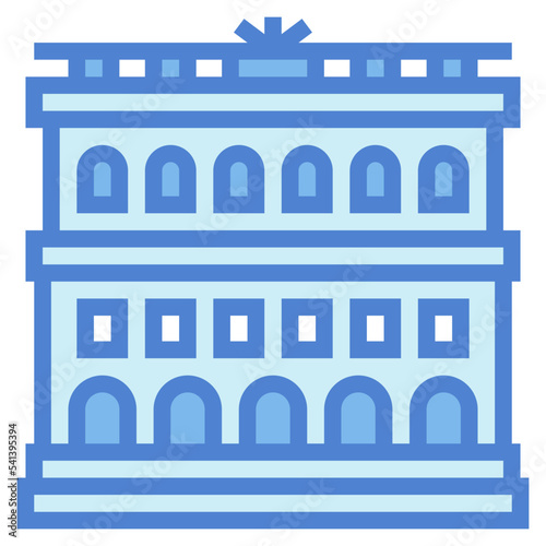 royal palace two tone icon style