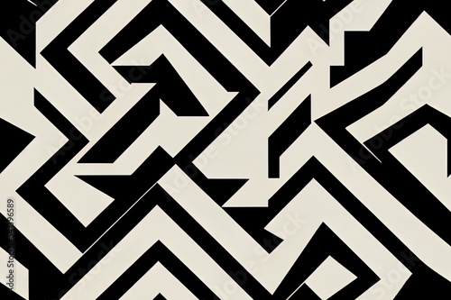 Geometric seamless pattern. Repeated abstract line background. Modern triangle gray texture. Repeating contemporary geometry design for prints. Black and white stylish patern. illustration photo