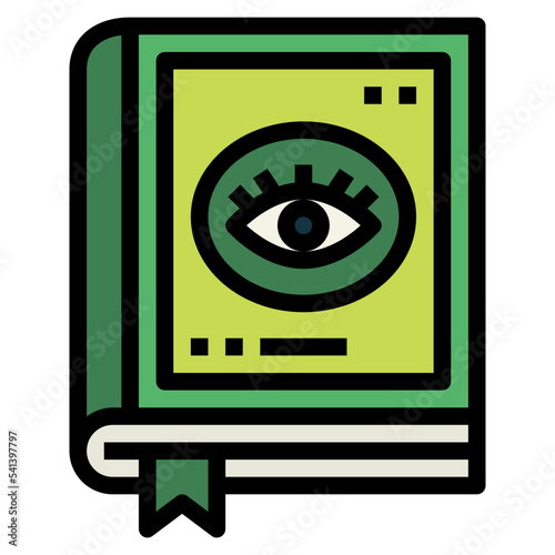 spellbook filled outline icon style