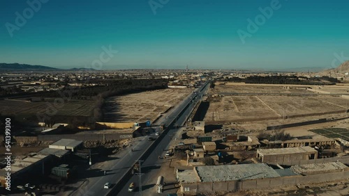 Aerial view of highway road in Quetta Pakistan photo