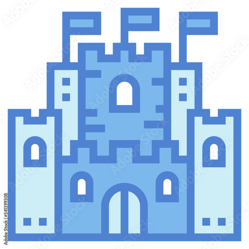 castle two tone icon style