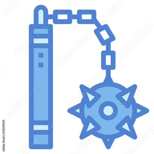 flail two tone icon style