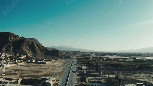 Aerial view of highway road in Quetta Pakistan photo