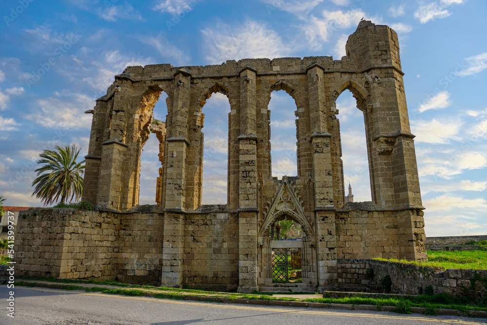 Ruins of St. George's Church of the Latins, next to the Famagusta harbor castle