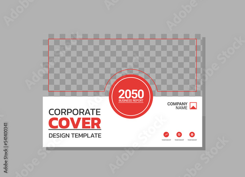 Corporate book cover horizontal design