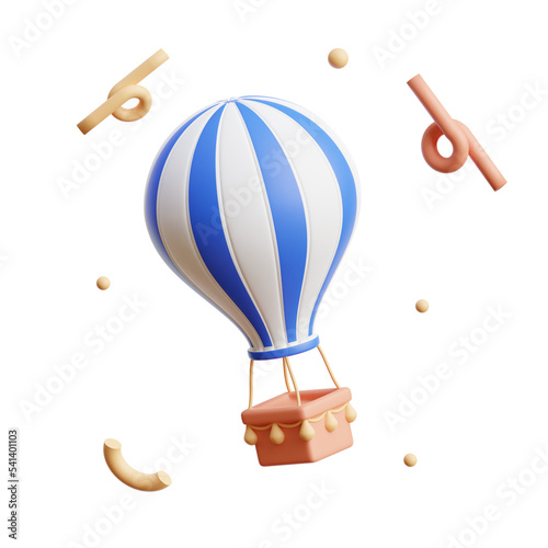 Hot Air Baloon 3D Icon photo