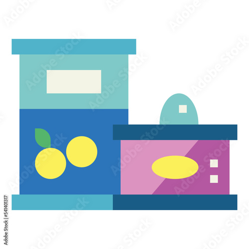 canned food flat icon style