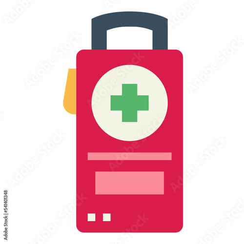 first aid kit flat icon style