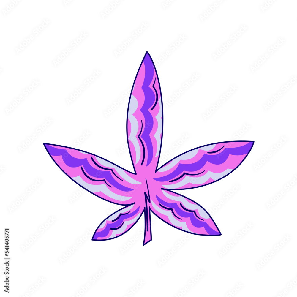 Groovy retro trippy cannabis isolated. Retro groovy magic leaf. Acid neon hippy vector plant. Trippy psychedelic design. Groovy retro trippy cannabis isolated. Retro groovy magic leaf. Acid neon hippy vector plant. Trippy psychedelic design.
