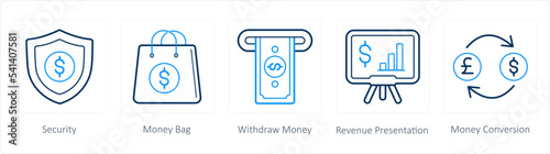 security, money bag, withdraw money