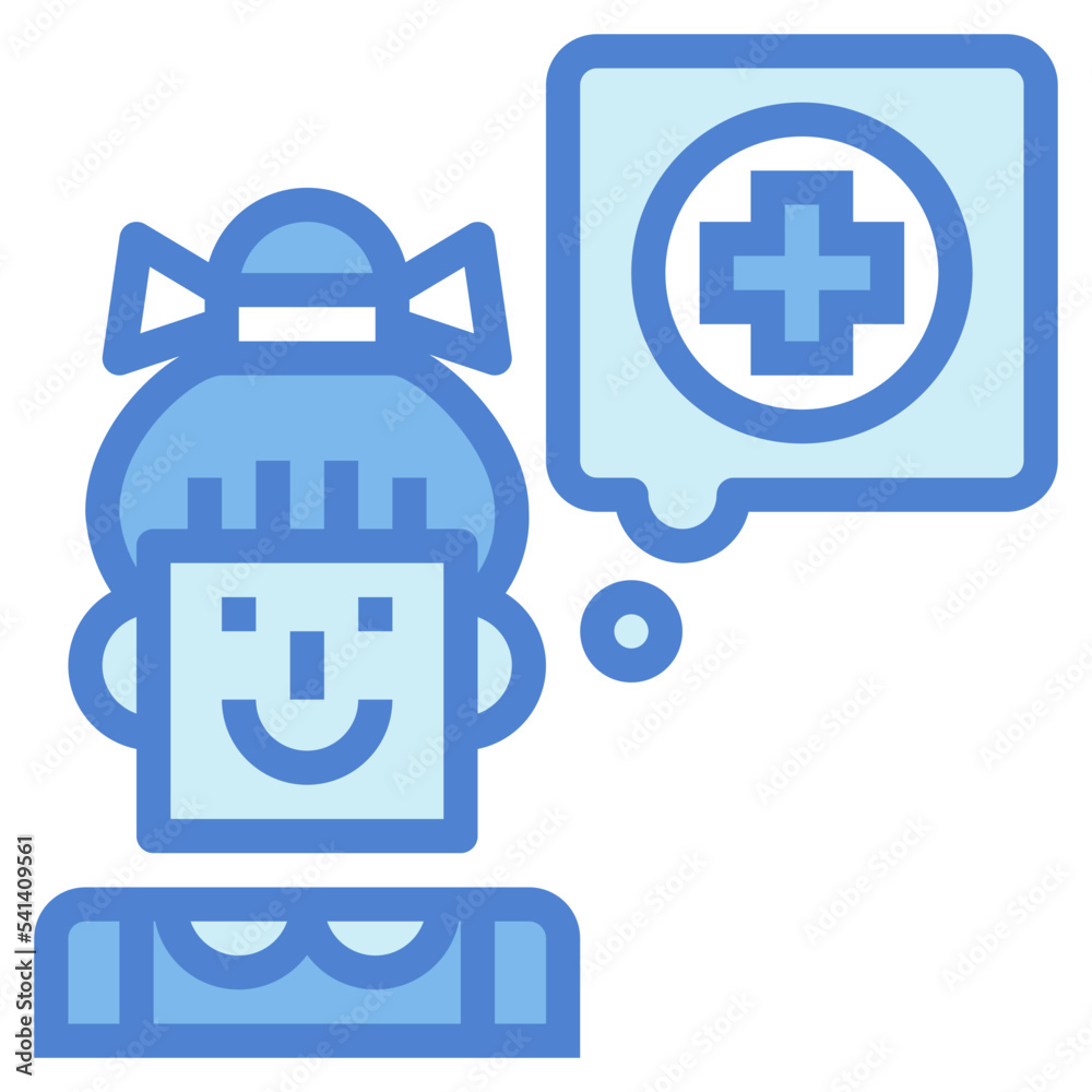 Fototapeta premium hospital two tone icon style