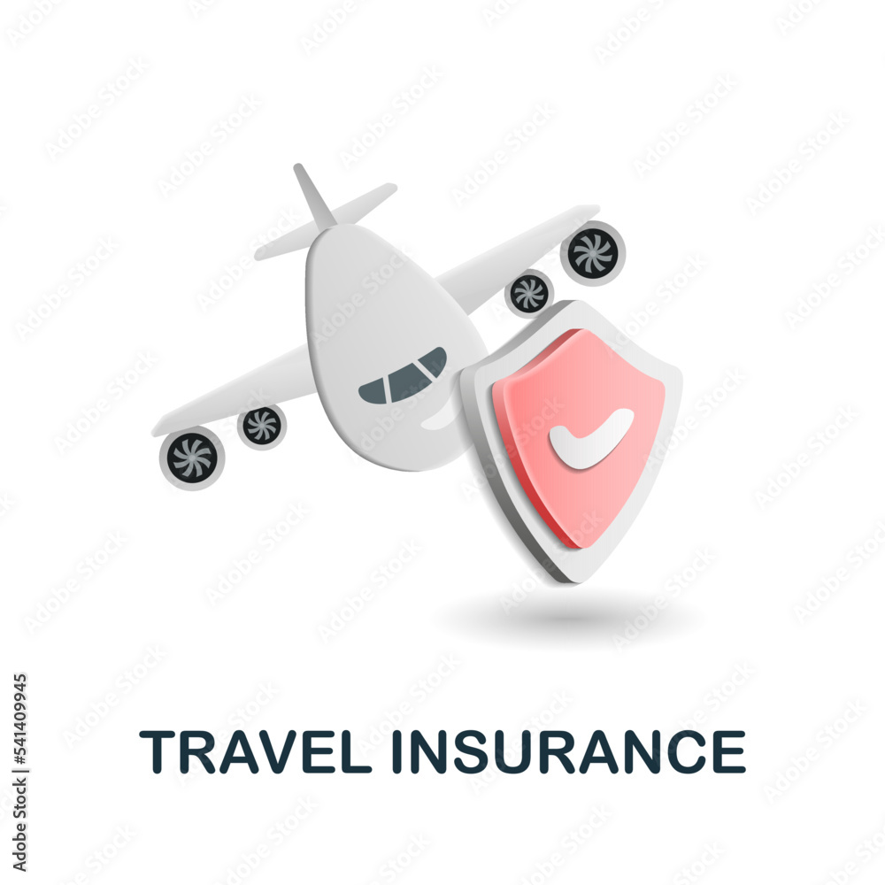 Travel Insurance icon. 3d illustration from insurance collection. Creative Travel Insurance 3d icon for web design, templates, infographics and more Travel Insurance icon. 3d illustration from insurance collection. Creative Travel Insurance 3d icon for web design, templates, infographics and more