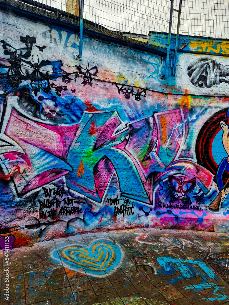Colourful graffiti street 