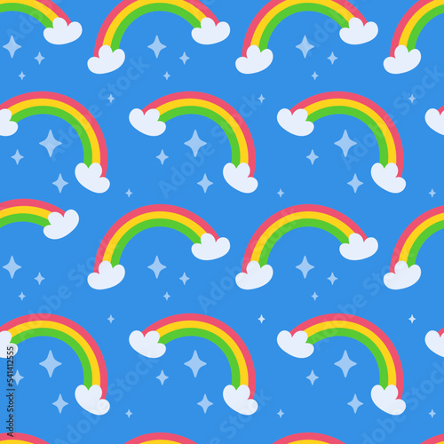 Vector illustration of a rainbow pattern. Beautiful children's pattern.