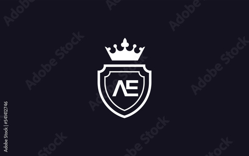 Crown vector and shield symbol icon and royal luxury shield monogram vector. King and queen abstract geometric logo design with letters and alphabets