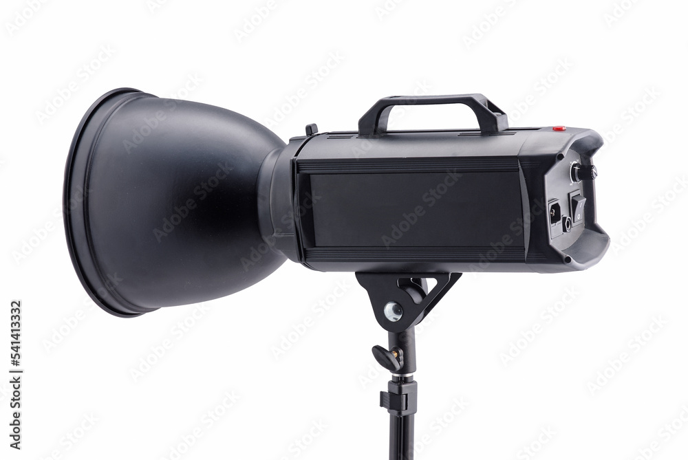 Studio flash isolated on white, hard light. Studio flash isolated on white, hard light.