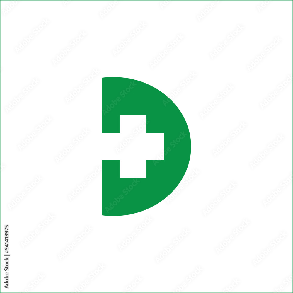 D Health Logo Letter Vector Illustration D Health Logo Letter Vector Illustration