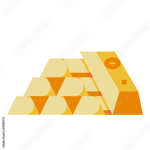 gold bars flat icon