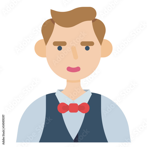 croupier flat icon