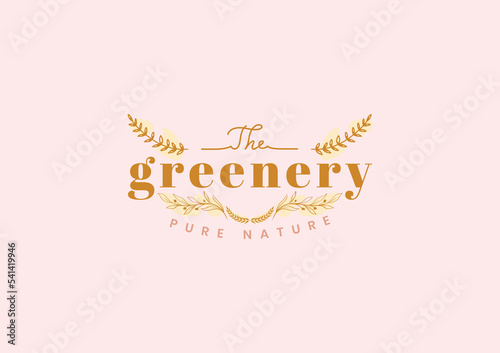 Vector Botanical Logo Design Templates In Trendy Line Art Minimal Style. Emblem Or Frame Symbols Label For Cosmetics  Wedding  Skincare And Natural Products.