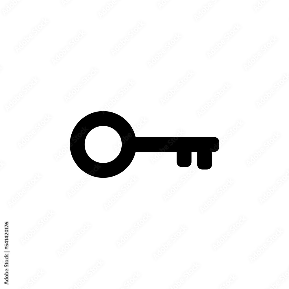 Key icon isolated on white background from real estate collection Key icon isolated on white background from real estate collection