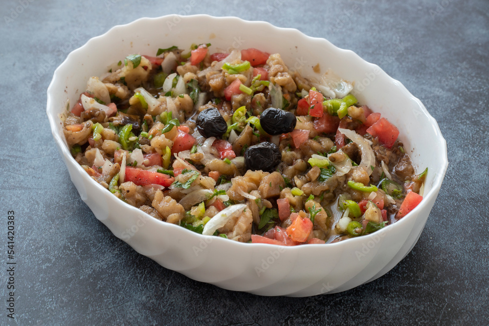 Turkish style eggplant appetizer, eggplant salad, Roasted Eggplant ... Turkish style eggplant appetizer, eggplant salad, Roasted Eggplant ...