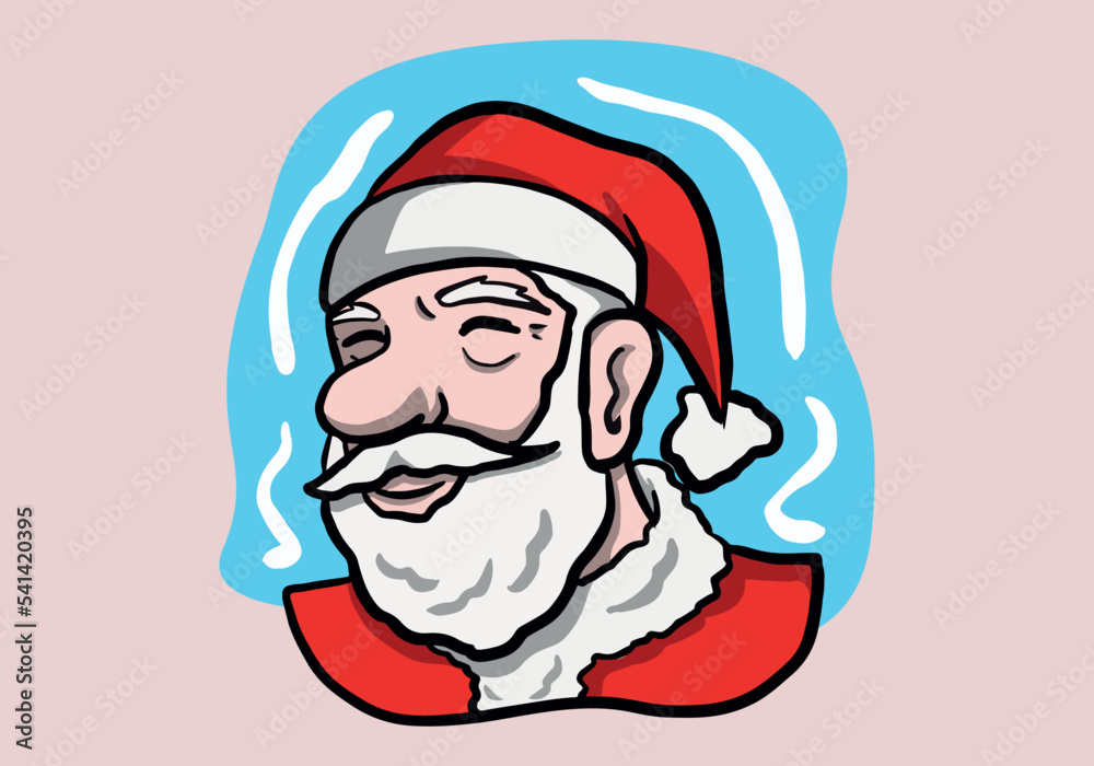 Hand drawing of santa clause in cartoon style with red costume. Hand drawing of santa clause in cartoon style with red costume.