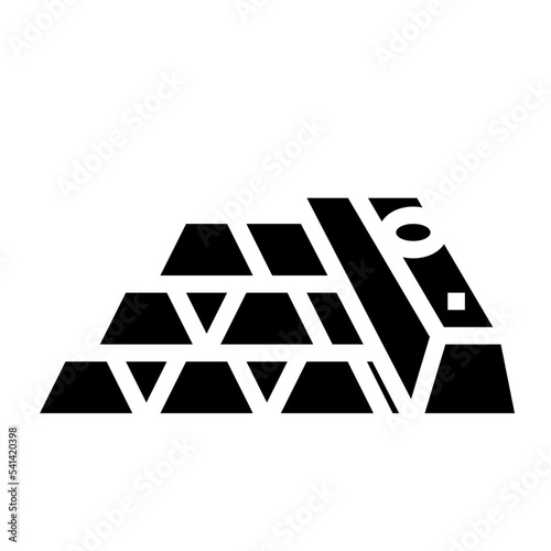 gold bars glyph icon
