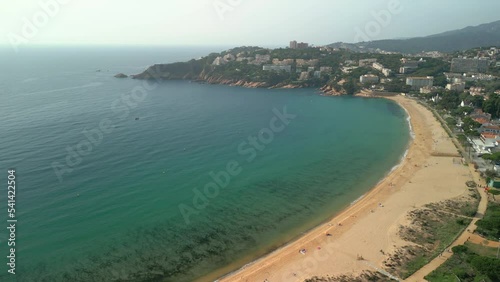S'Agaró in Spain Catalonia Costa Brava, aerial images of the paradisiacal beach of Sant Pol photo