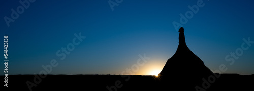 Valokuva Castildeterra sand formation silhouette in Bardenas desert