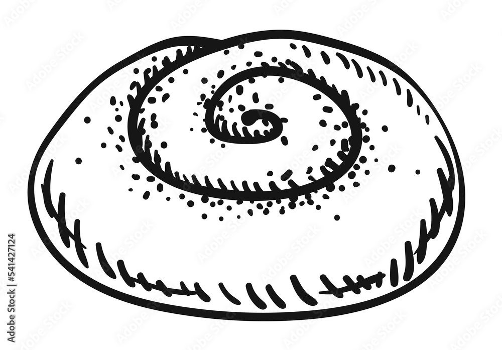 PNG transparent cinnamon roll bun sketch PNG transparent cinnamon roll bun sketch
