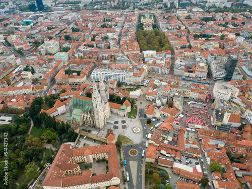Zagreb, aerial view, drone