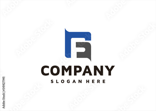 Gf logo design template