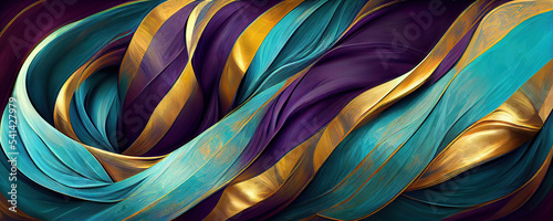 Panorama header with abstract organic lines and shapes as wallpaper © Gbor